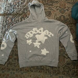 Sp5der beluga grey hoodie